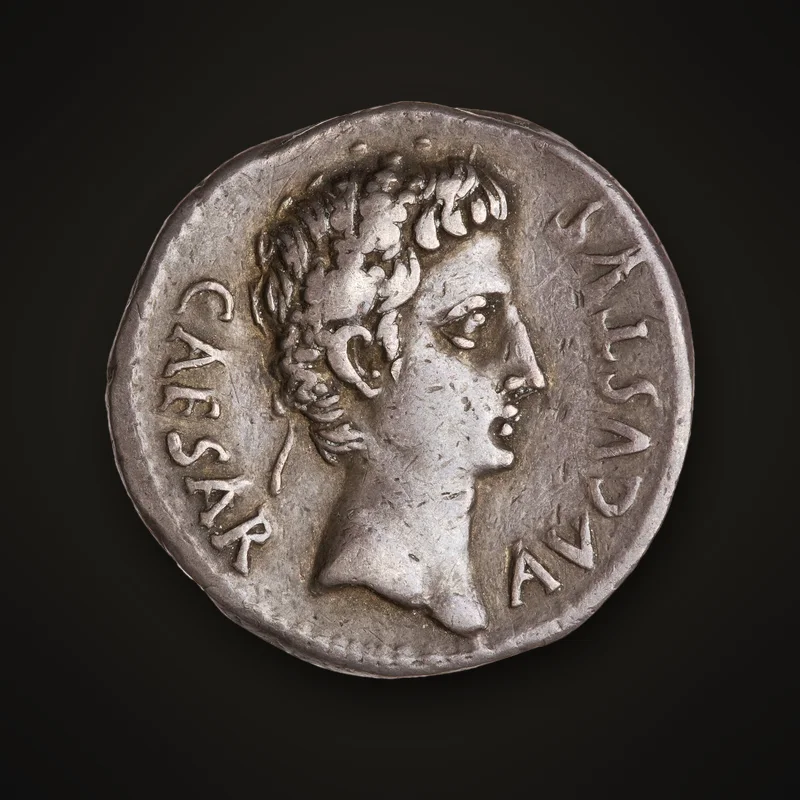 Silberdenar des Kaisers Augustus