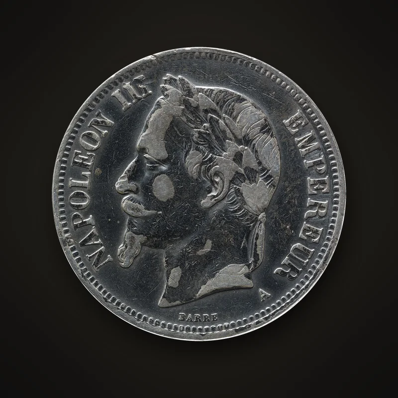 5-Francs-Écu aus Silber, Napoleon III., 1870