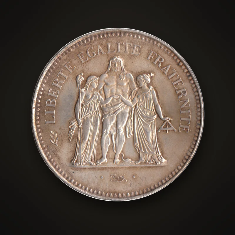 50 Francs Hercule aus Silber von 1974