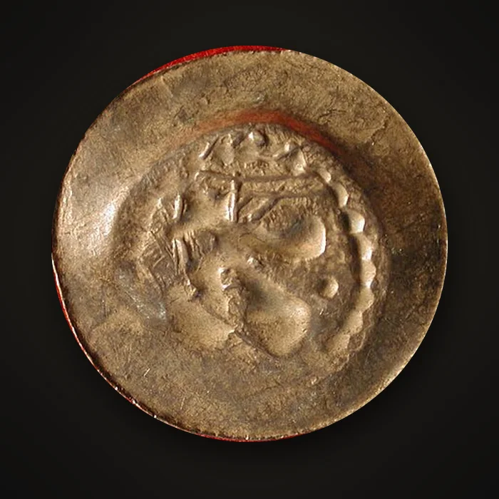 Silberpfennig der Stadt Straßburg mit Lilie, 14. Jahrhundert