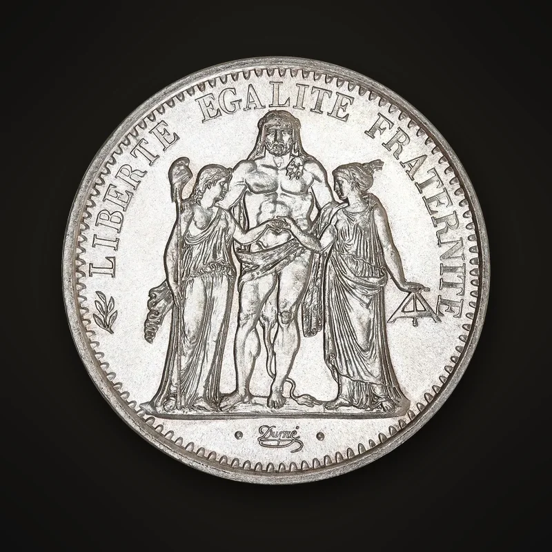 10 francs Hercule en argent, 1967, avers