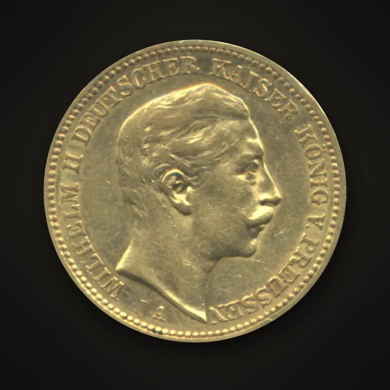 20 Mark Gold Wilhelm II., Preußen, 1899, Vorderseite