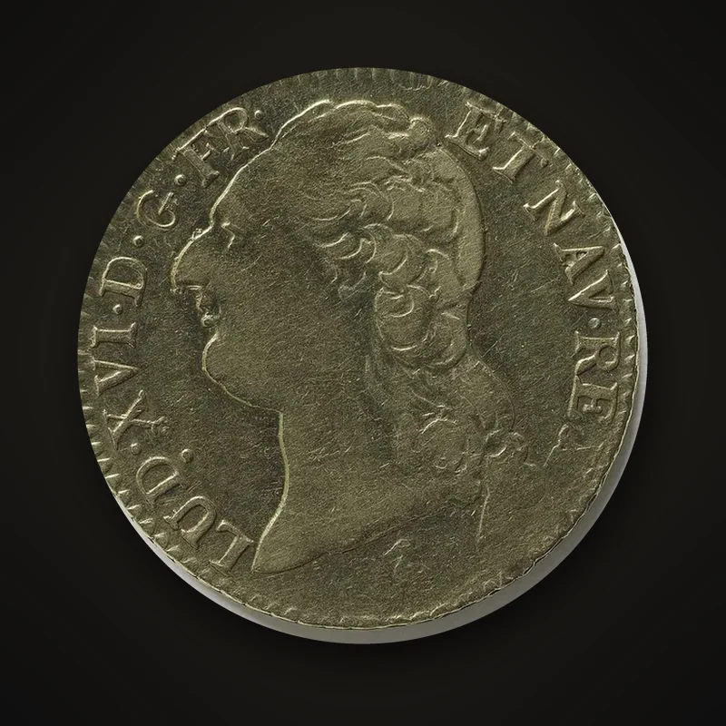 Louis d'or Ludwigs XVI. mit unbedecktem Kopf, 1786, Vorderseite