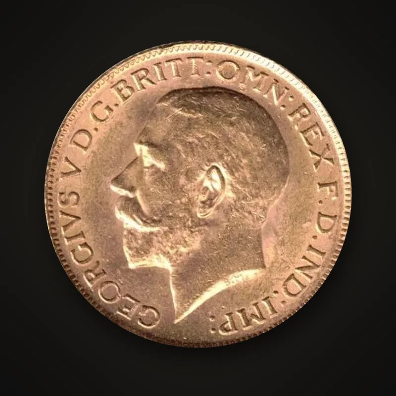 Gold sovereign of George V, obverse